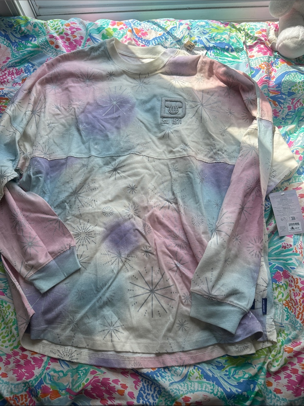 BNWT LIMITED EDITION Disney 100 Pastel Tie-Dye Crewneck Sweater